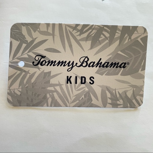 TOMMY bahama kids set of 2 logo pocket t-Shirt boys size L pink/White NWT - Picture 7 of 7